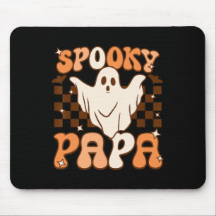 Retro Groovy Halloween Ghost Spooky Papa Kostüm Mousepad