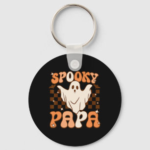 Retro Groovy Halloween Ghost Spooky Papa Kostüm Schlüsselanhänger