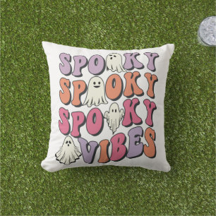 Retro Groovy Halloween Spooky Vibes Throw Kissen