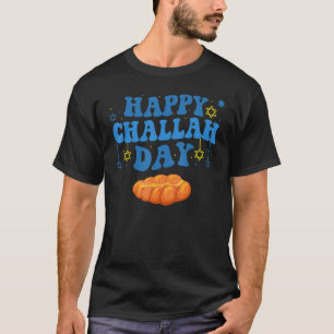 Retro Groovy Happy Challah Days Hanukkah Jewish B T-Shirt