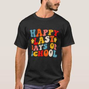 Retro Groovy Happy letzten Tag der Schule Sommer G T-Shirt