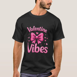 Retro Groovy Heart Coquette Bow für Romantisches V T-Shirt