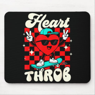 Retro Groovy Herzklopfen Valentinstag Kleinkinder Mousepad