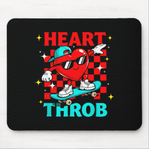 Retro Groovy Herzklopfen Valentinstag Kleinkinder  Mousepad
