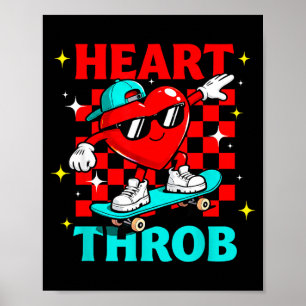 Retro Groovy Herzklopfen Valentinstag Kleinkinder  Poster