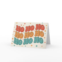 Retro Groovy Ho Ho Ho Frohe Weihnachten