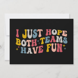 Retro Groovy Ich hoffe, dass beide Teams Spaß habe Einladung