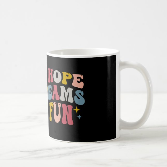 Retro Groovy Ich hoffe, dass beide Teams Spaß habe Kaffeetasse (Rechts)