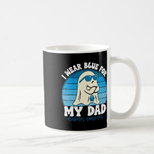 Retro Groovy Ich trage Blau für meinen Vater Diabe Kaffeetasse