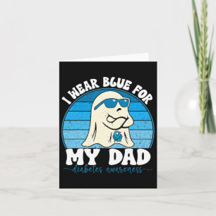 Retro Groovy Ich trage Blau für meinen Vater Diabe Karte