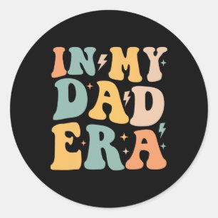 Retro Groovy in meinem Vater Ära Vater &#; s Day Runder Aufkleber