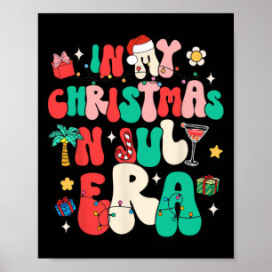 Retro Groovy in meiner Weihnachten im Juli-Ära Som Poster