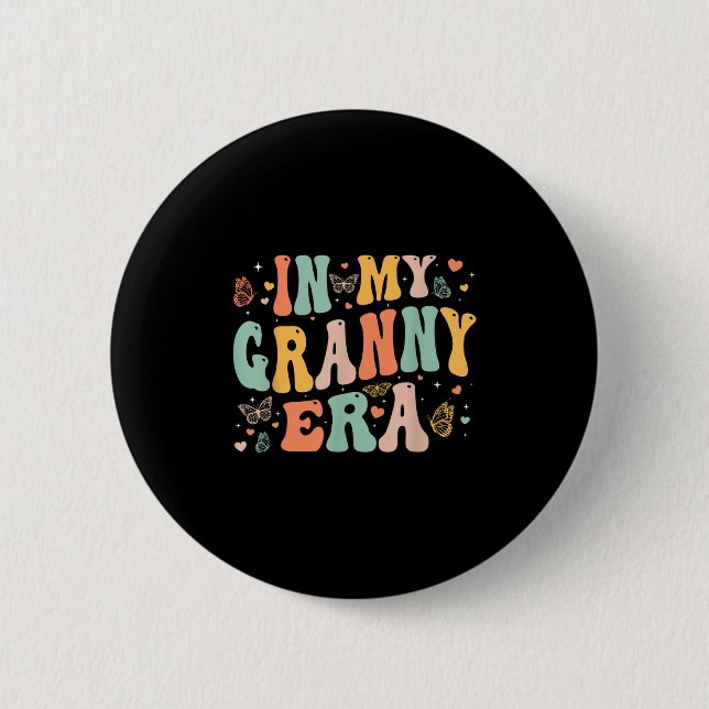Retro Groovy In My Granny Era Mother's Day Women  Button (Vorderseite)