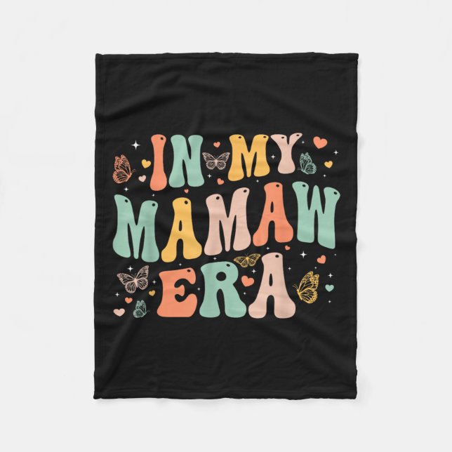 Retro Groovy In My Mamaw Era Mother's Day Women  Fleecedecke (Vorderseite)