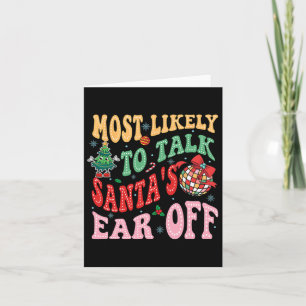 Retro Groovy ist am ehesten geeignet, Santa's Ohr  Karte
