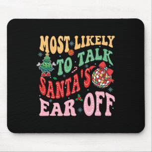 Retro Groovy ist am ehesten geeignet, Santa's Ohr  Mousepad