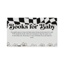 Retro Groovy Karierte Schwarz Weiße Bücher für Bab