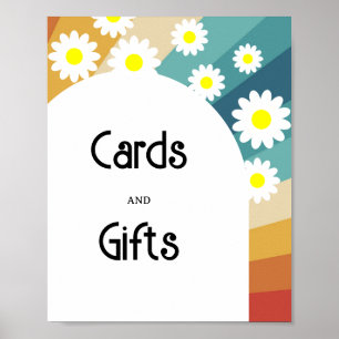 Retro Groovy - Karten und Geschenke Babydusche Pos Poster