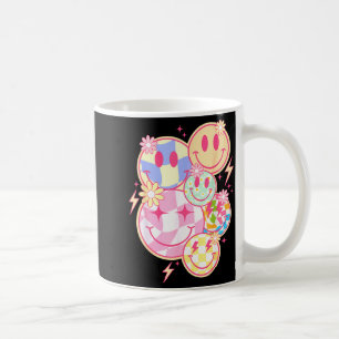 Retro Groovy Lächeln Gesicht Blume Glückliches Ges Kaffeetasse
