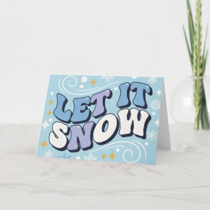 Retro Groovy Lass es schneien Frohe Weihnachten