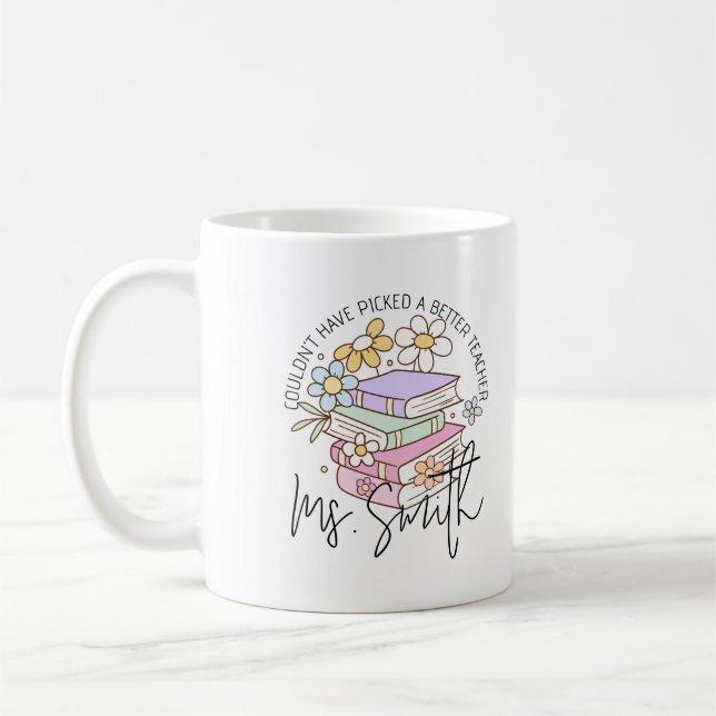 Retro Groovy Lehrer Dankeschön Geschenk  Kaffeetasse (Links)