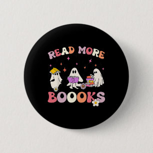 Retro Groovy Lesen Sie mehr Bücher Ghost Boghoul F Button