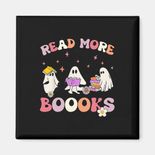 Retro Groovy Lesen Sie mehr Bücher Ghost Boghoul F Magnet