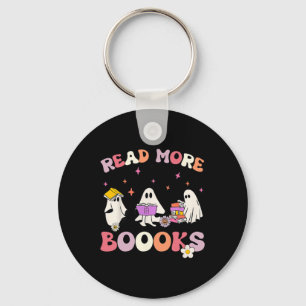 Retro Groovy Lesen Sie mehr Bücher Ghost Boghoul F Schlüsselanhänger
