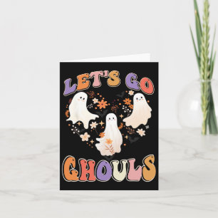 Retro Groovy Let's Go Ghouls Fun Halloween Paare Karte