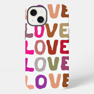 Retro Groovy LIEBE Wavy Briefe wiederholen Muster iPhone Hülle