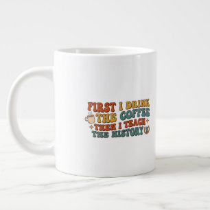 Retro Groovy lustiges Geschenk für Geschichtslehre Jumbo-Tasse