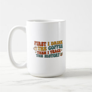 Retro Groovy lustiges Geschenk für Geschichtslehre Kaffeetasse