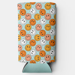 Retro groovy lustiges Smiley-Emoji Kühler Selters Dosenkühler
