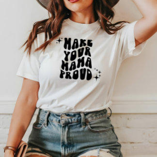 Retro Groovy macht Ihr Mama Proud Shirt
