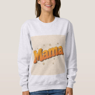 Retro Groovy Mama 70er Jahre Blasenbuchstaben Mutt Sweatshirt