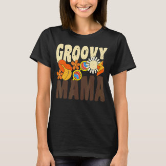 Retro Groovy Mama Design Geburtstagsparty T-Shirt