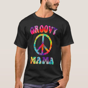 Retro Groovy Mama Family 1. Geburtstag Party Krawa T-Shirt