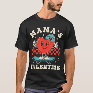 Retro groovy Mama ist Valentinstag süßes Herz Jung T-Shirt