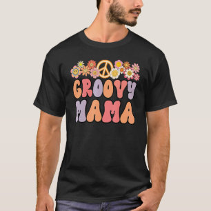 Retro Groovy Mama und Vintage Familie 1. Geburtsta T-Shirt