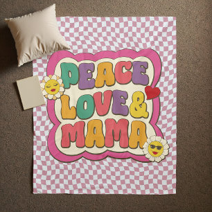 Retro Groovy Mama Zitat Typografie Muttertag Fleecedecke