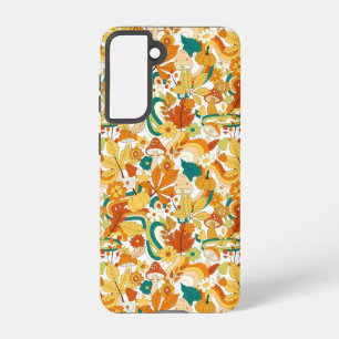 Retro Groovy Mushroom Blume Muster Samsung Galaxy Hülle