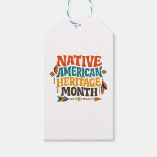 Retro Groovy Native American Heritage Month Geschenkanhänger