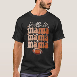 Retro Groovy niedlich Football Mama Football Mama T-Shirt