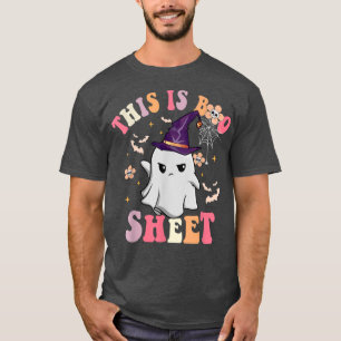 Retro Groovy Niedlich Ghost Spooky Halloween Dies T-Shirt