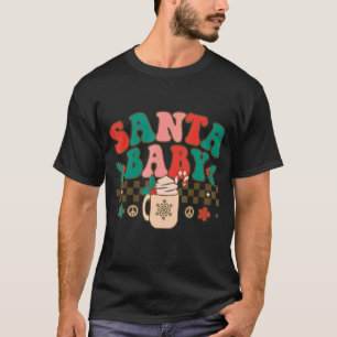 Retro Groovy Niedlich Santa Vintage Weihnachtsmänn T-Shirt
