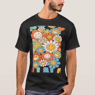 Retro Groovy Nina Groovy Geburtstagsparty Matching T-Shirt