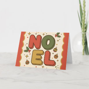 Retro Groovy Noel Frohe Weihnachten
