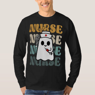 Retro Groovy Nurse Women School Nurse RN ICU ER Pe T-Shirt