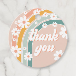 Retro Groovy One Boho Erste GeburtstagsgeschenkTag Geschenkanhänger