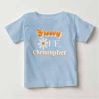 Retro Groovy One Boys 1. Geburtstag